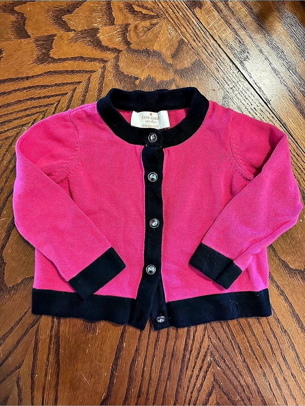 Kate Spade New York Pink and Black Cardigan